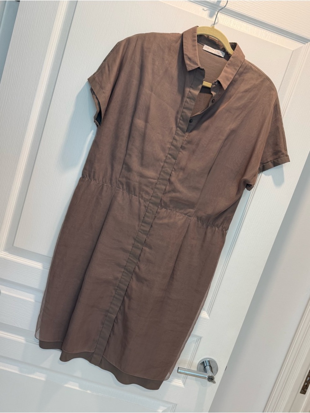 FABIANA FILIPPI Women’s shirt dress Dress in Taupe Greige Beige Size ~10 / L
